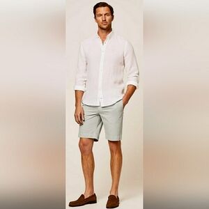 Casual 42 Men Gray Cotton Classic Fit Pleated Work Play Shorts New